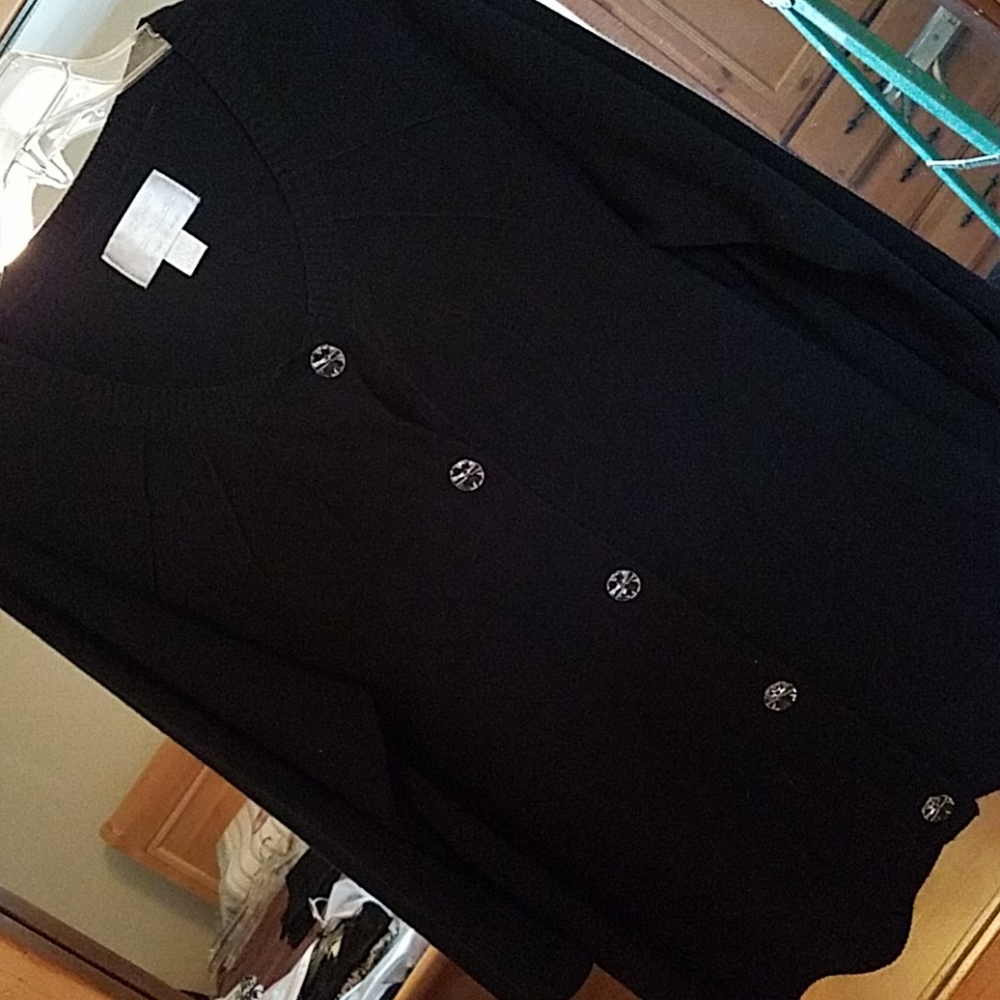 3/4 sleeve cardigan with glam buttons